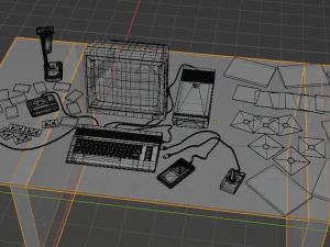 Commodore 64 c new model complete scene 3D Model
