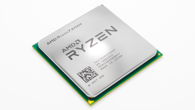 CPU AMD 2700X 3D Model .c4d .max .obj .3ds .fbx .stl .blend 