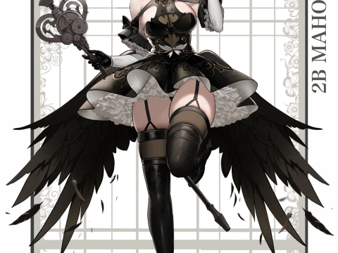 2B MAHOU SHOJO STAFF NIER AUTOMATA 3Dプリントモデル