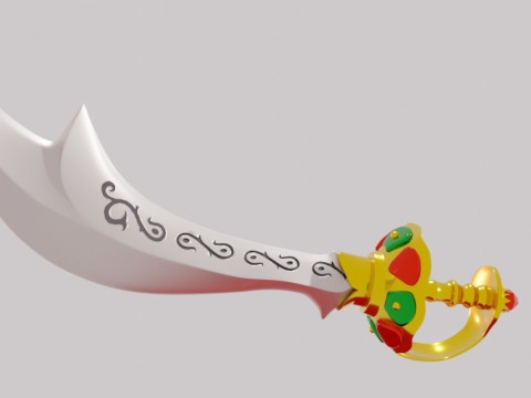 URBOSA SCIMITAR OF THE SEVEN LEGEND OF ZELDA BREATH OF THE WILD 3D Print Model