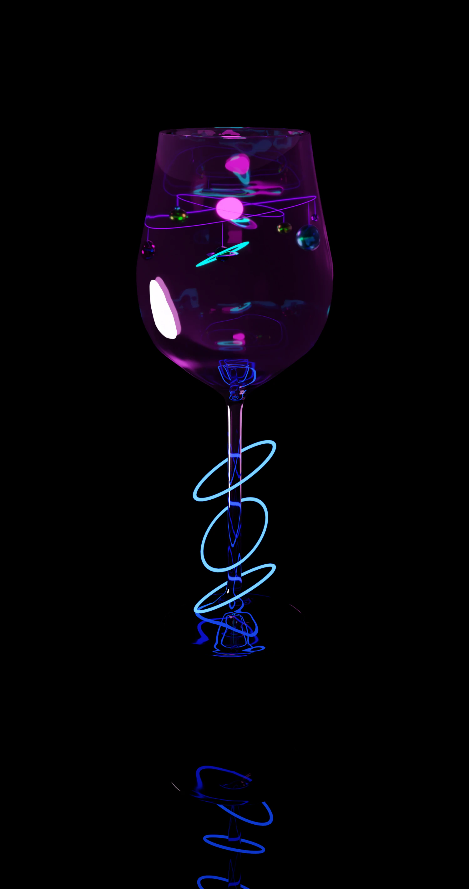 Space goblet 3D Model .c4d .max .obj .3ds .fbx .stl .blend