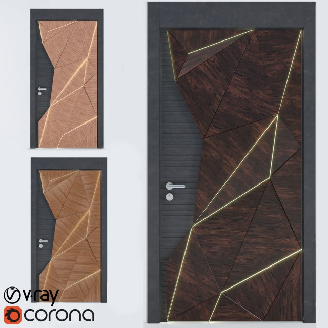 Modern door 3D-Modell .c4d .max .obj .3ds .fbx .stl .blend 