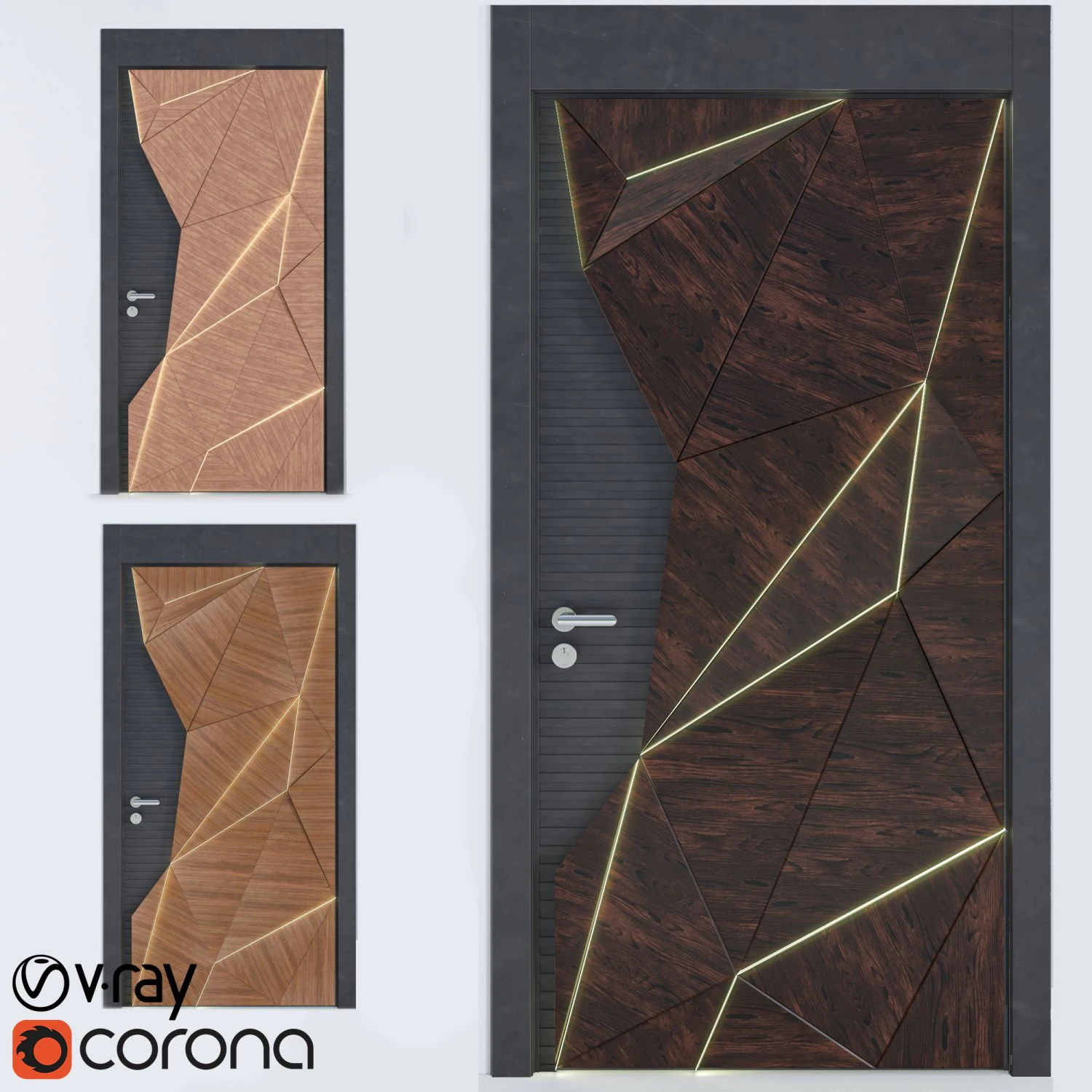 Porta moderna Modello 3D .c4d .max .obj .3ds .fbx .stl .blend 