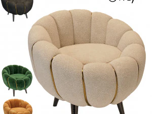 Sofá curvilíneo 01 Modelo 3D