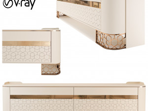 Fendi collection tv console 3D Model
