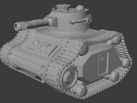 Low poly tank Modello 3D