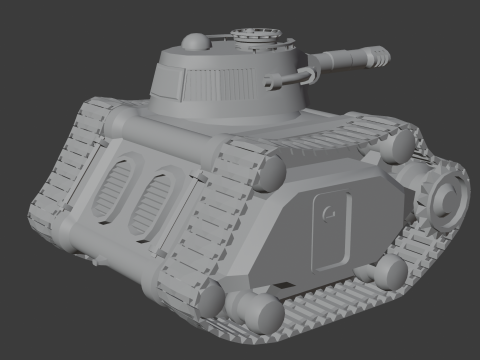 Low poly tank Modèle 3D