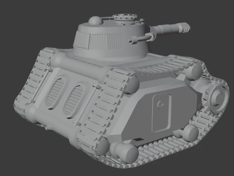 로우 폴리 탱크 3D 모델