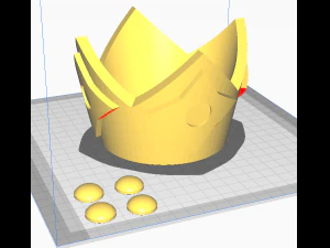 로잘리나 공주 왕관 3D 모델