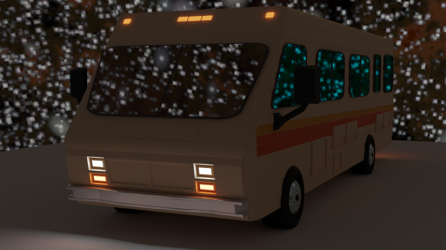 House on wheels 3D Model .c4d .max .obj .3ds .fbx .stl .blend