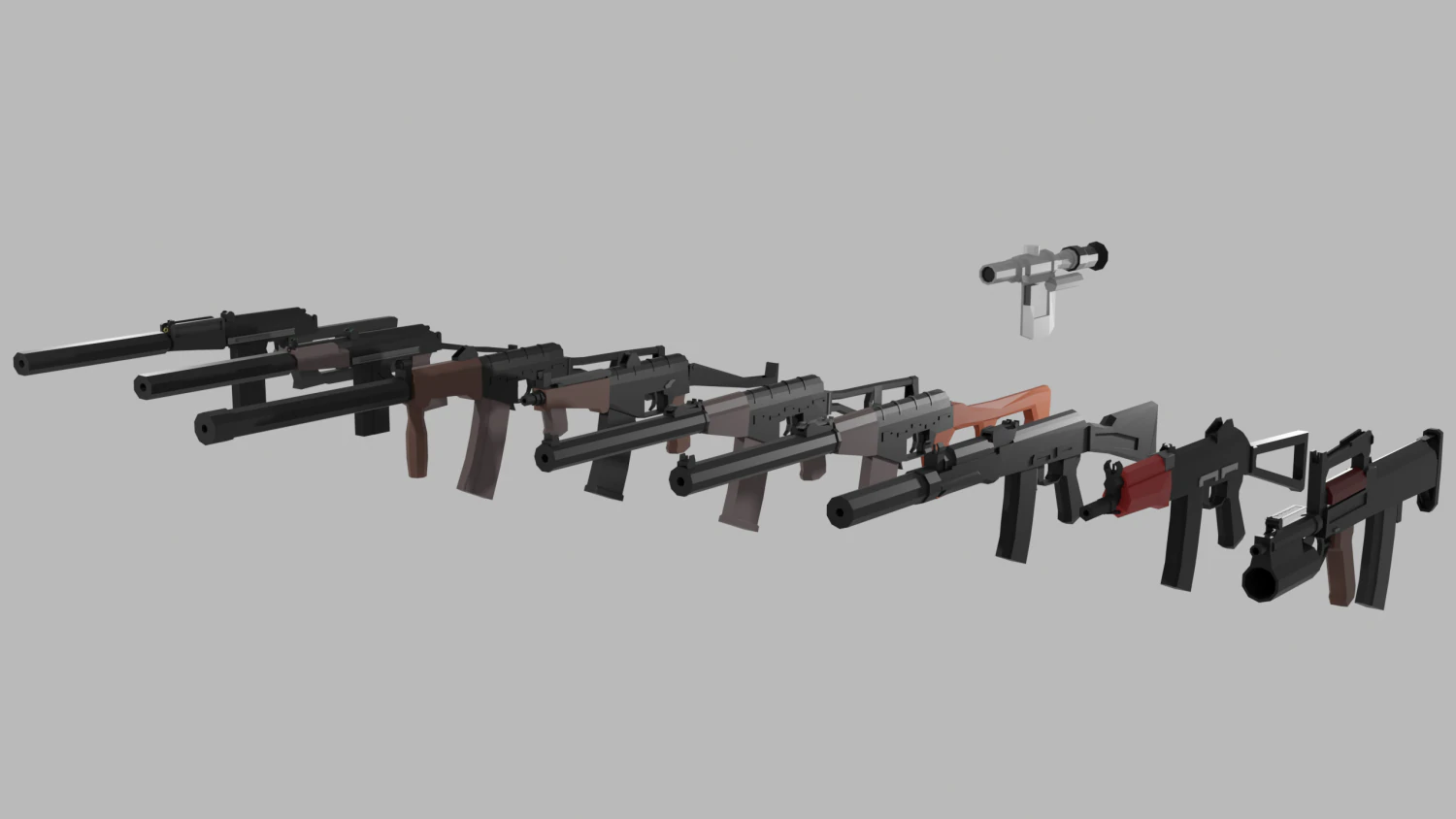 939 Guns 3D Model .c4d .max .obj .3ds .fbx .stl .blend 