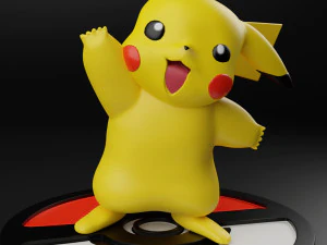 Pikachu from pokemon anime 3D Print Model