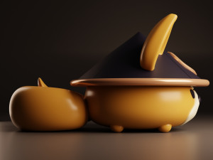 Goro Dog Jewelry Box Genshin Impact Modèles 3D en vedette