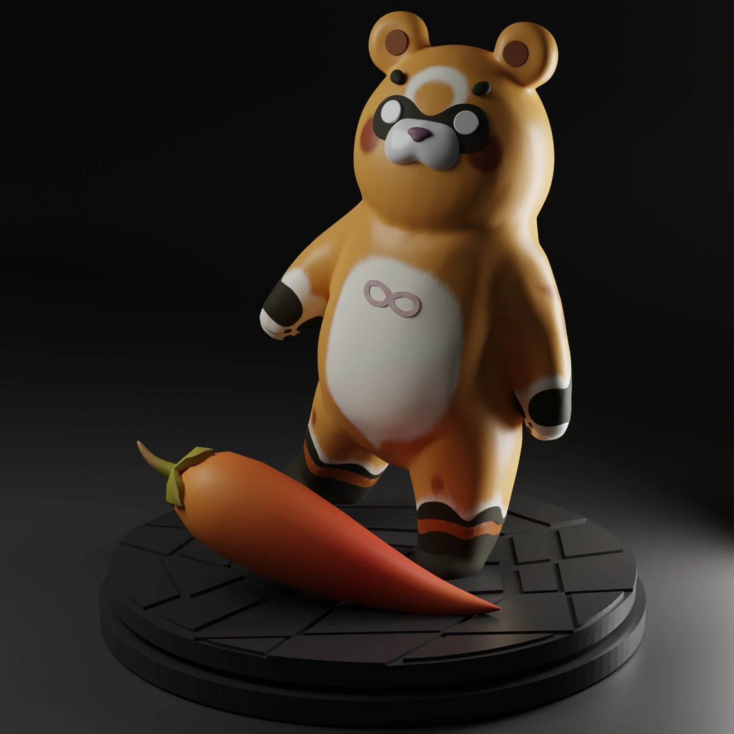 Guoba Genshin Impact 3D Print Model .c4d .max .obj .3ds .fbx .stl .blend