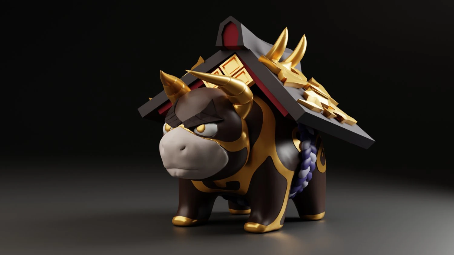 Ushi - Genshin Impact 3D Print Model .c4d .max .obj .3ds .fbx .stl .blend 