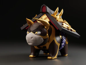 우시 - 겐신 임팩트 3D 프린트 모델