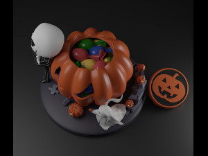 Jack and Zero The Nightmare Before Christmas Model Cetak 3D