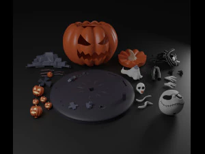 Jack and Zero The Nightmare Before Christmas 3D Print Model