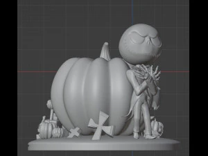 Jack and Zero The Nightmare Before Christmas 3D Print Model