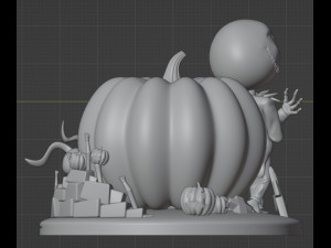 Jack and Zero The Nightmare Before Christmas Model Cetak 3D