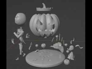 Jack and Zero The Nightmare Before Christmas Model Cetak 3D