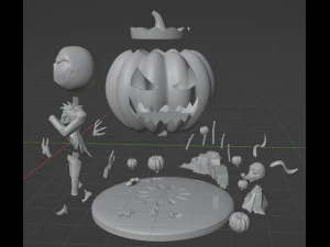 Jack and Zero The Nightmare Before Christmas 3D Print Model