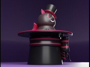Lyney cat in the hat Jewelry Box Genshin Impact 3D Принт Модель