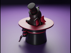 Lyney cat in the hat Jewelry Box Genshin Impact 3D Принт Модель