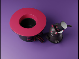 Lyney cat in the hat Jewelry Box Genshin Impact 3D Принт Модель