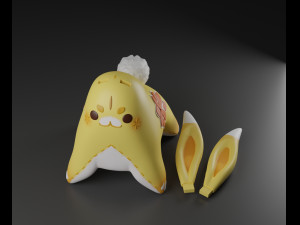 Yaoyao Yuegui Rabbit Genshin Impact 3Dプリントモデル
