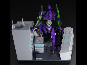 EVA-01 from anime Evangelion 3Dプリントモデル