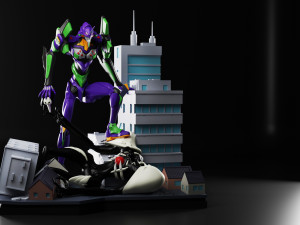 EVA-01 from anime Evangelion 3Dプリントモデル