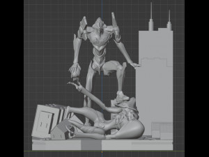 EVA-01 from anime Evangelion 3Dプリントモデル