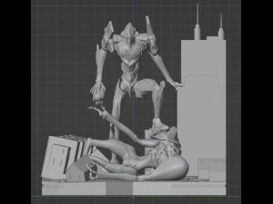 EVA-01 from anime Evangelion 3D Print Model