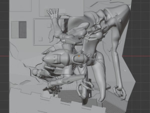 EVA-01 from anime Evangelion 3Dプリントモデル