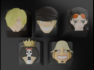 One Piece Part 2 keyboard buttons Model do druku 3D