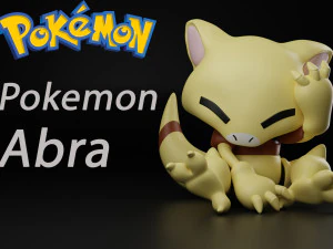 Pokemon Abra 3D Print Model