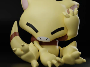 Pokemon Abra 3D Print Model
