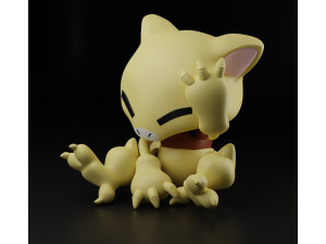Pokemon Abra Model Cetak 3D