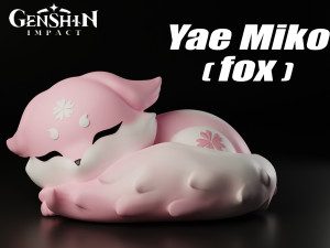 Yae Miko Fox Genshin Impact 3D Print Model