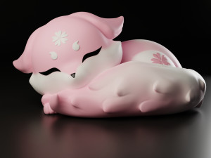 Yae Miko Fox Genshin Impact Model Cetak 3D