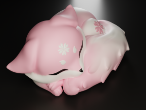 Yae Miko Fox Genshin Impact Model Cetak 3D