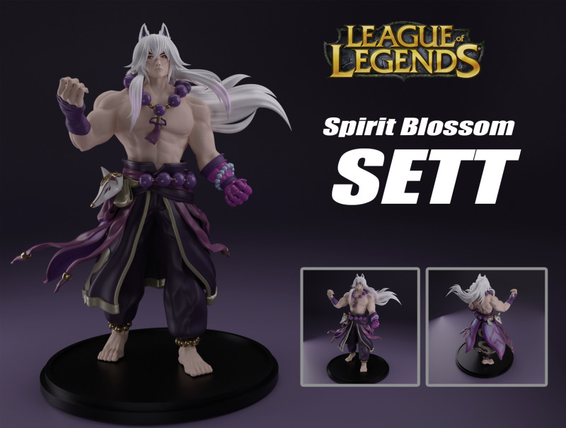 Sett League of Legends 3D Принт Модель .c4d .max .obj .3ds .fbx .stl .blend 