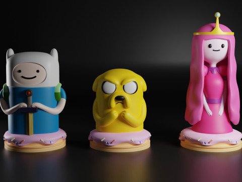 Chess Adventure time 3D Print Model