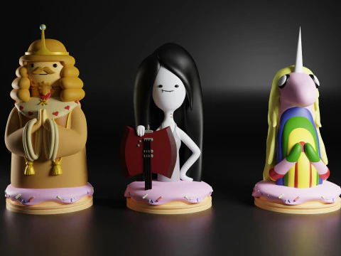 Chess Adventure time 3D Print Model