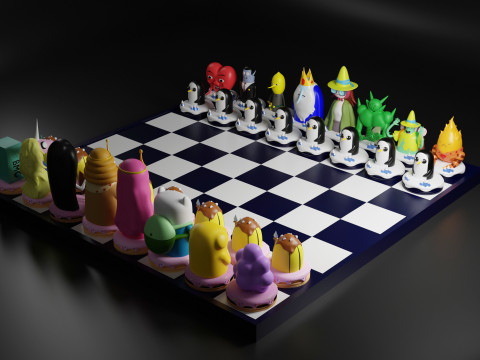 Chess Adventure time 3D Print Model