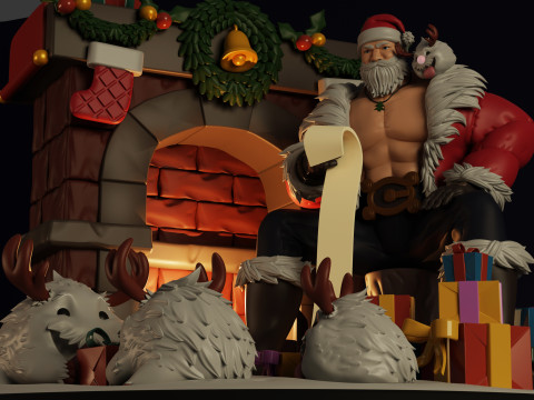 Santa Braum 3D Print Model