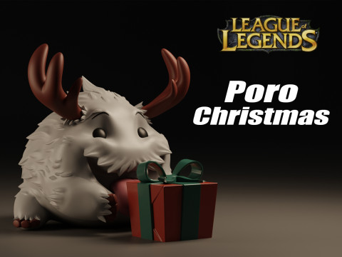 Poro Christmas LEAGUE OF LEGENDS Modèles 3D en vedette