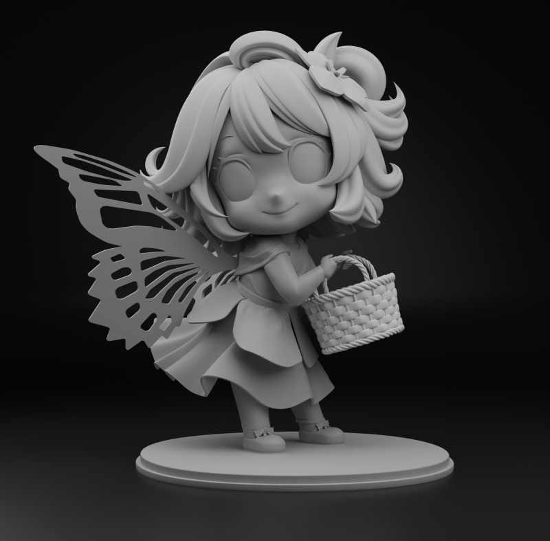 परी 3D प्रिंट मॉडल .c4d .max .obj .3ds .fbx .stl .blend 