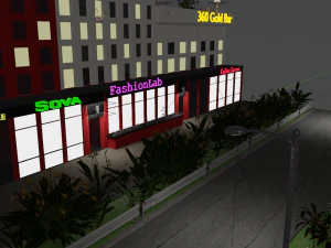 Rua noturna Modelo 3D
